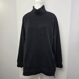 Athleta Cozy Karma Funnel Neck Side Zip Sweater | Soft Stretch | Size L